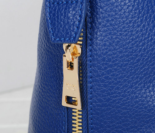 2014 Prada Grainy Calfskin Two-Handle Bag BN0890 blue for sale